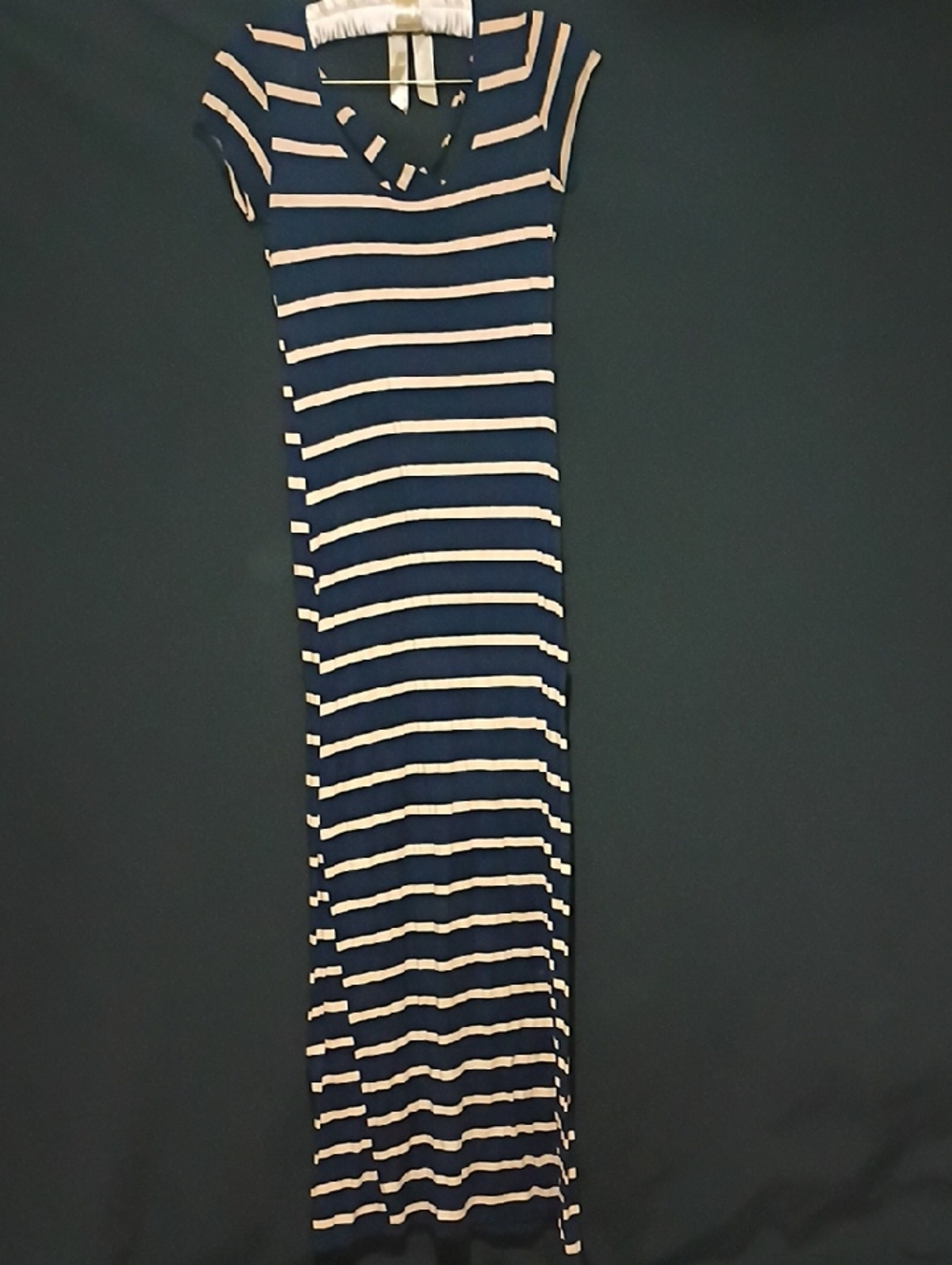 Cherish Navy and Cream Patterned Dress